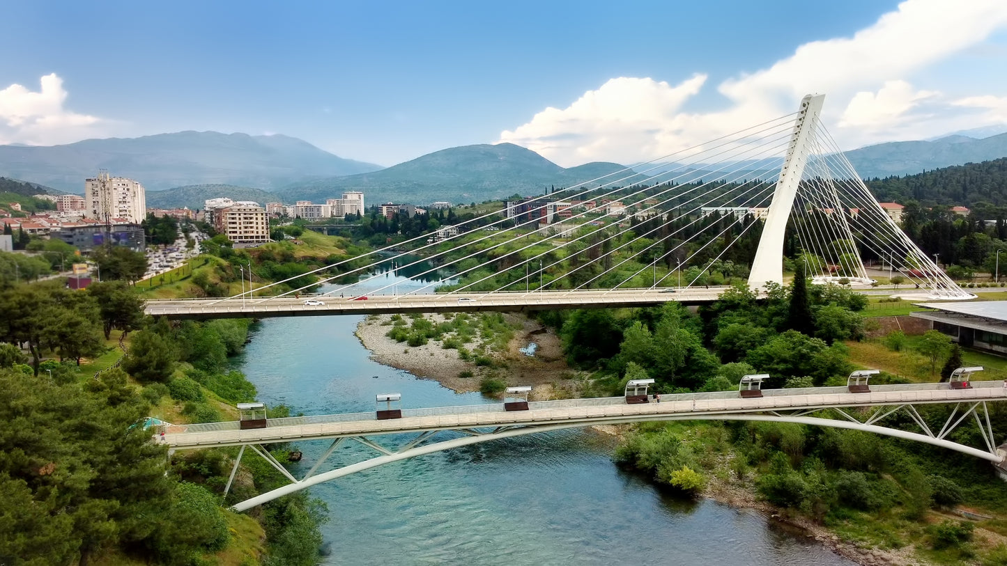 aerial-drone-view-of-millennium-bridge-footpath-podgorica-tour-travel