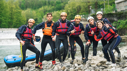 group-of-playful-friends-at-a-rafting-class-posing-tara-river-montenegro